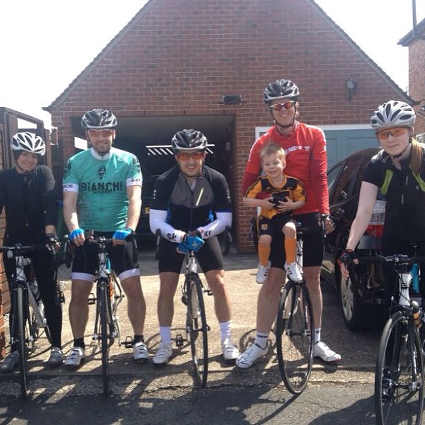 Team shot with Luke the team mascot before our 60 miler